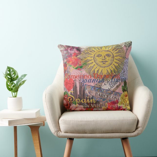 Spain Sunshine Spanish Travel Art Cushion (Chair)