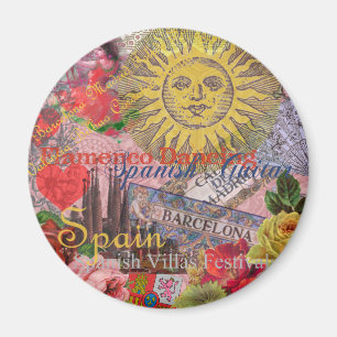 Spain Sunshine Spanish Travel Art Magnet