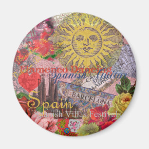 Spain Sunshine Spanish Travel Art Magnet