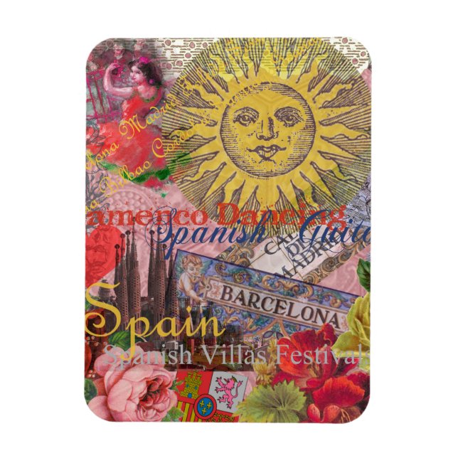 Spain Sunshine Spanish Travel Art Magnet (Vertical)
