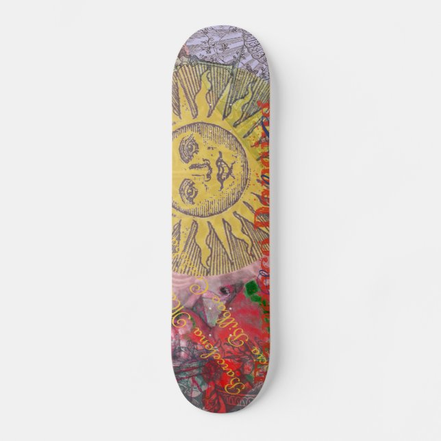 Spain Sunshine Spanish Travel Art Skateboard (Front)