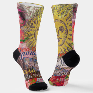 Spain Sunshine Spanish Travel Art Socks