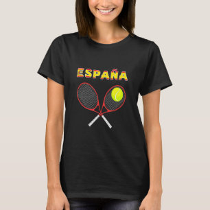 Spain Tennis Ball Racket Country Flag Espaa Player T-Shirt