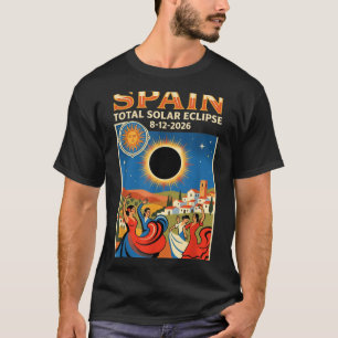 Spain Total Solar Eclipse 2026 August 12 Astronomy T-Shirt