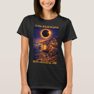 Spain Total Solar Eclipse 2026 Sea Cruise Ship T-Shirt