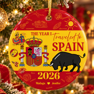 Spain Travel Memory Ceramic Ornament
