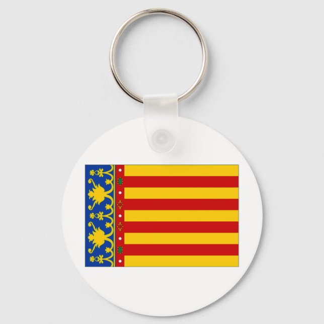 Spain Valencia Flag Key Ring (Front)