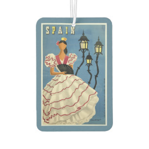 SPAIN Vintage Travel car air freshner Freshener