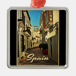 Spain Vintage Travel Metal Tree Decoration