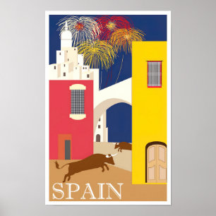 Spain vintage travel poster