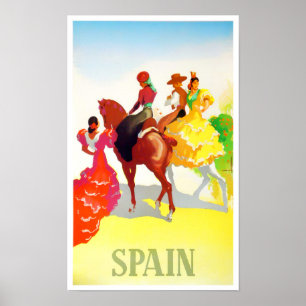 Spain vintage travel poster