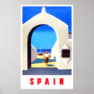 Spain vintage travel poster