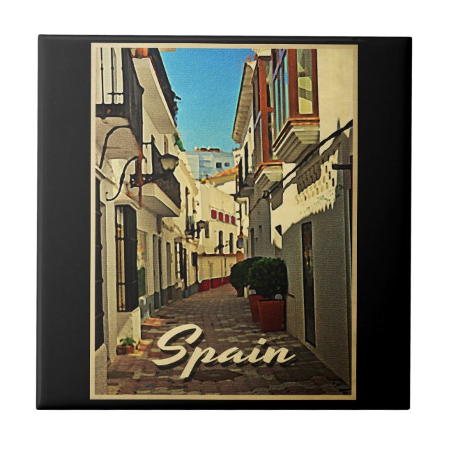 Spain Vintage Travel Tile (Front)