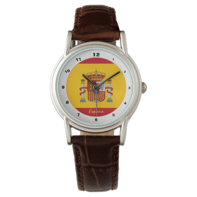 Spain watch, patriotic, Spanish flag / design Watch (Front)