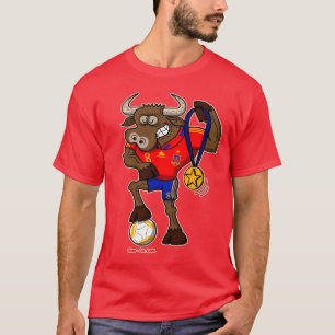 Spain's Football World Cup Champion Bull T-Shirt