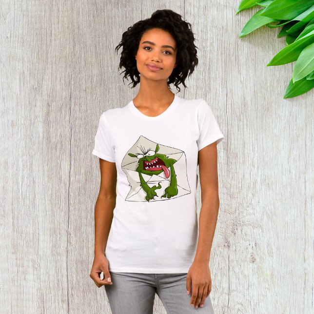Spam In An Envelope Green Monster Womens T-Shirt (Creator Uploaded)