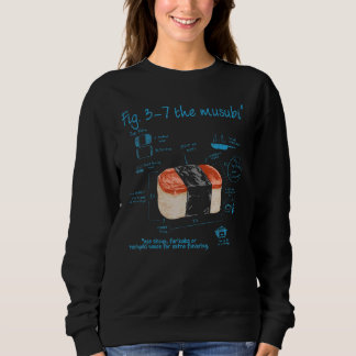 Spam Musubi Food Instruction Diagram Japanese Hawa Sweatshirt