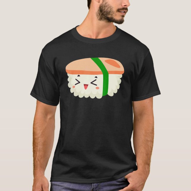 Spam Musubi Food Instruction Diagram Japanese Hawa T-Shirt (Front)