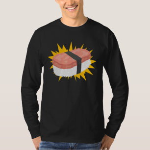 Spam Musubi Food Instruction Diagram Japanese Hawa T-Shirt