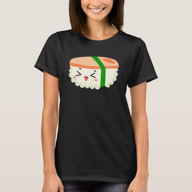 Spam Musubi Food Instruction Diagram Japanese Hawa T-Shirt (Front)