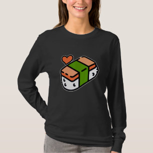 Spam Musubi Food Instruction Diagram Japanese Hawa T-Shirt