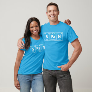 Span (S-Pa-N) Periodic Elements Spelling T-Shirt