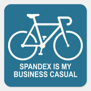 Spandex Is My Business Casual Cycling Square Sticker