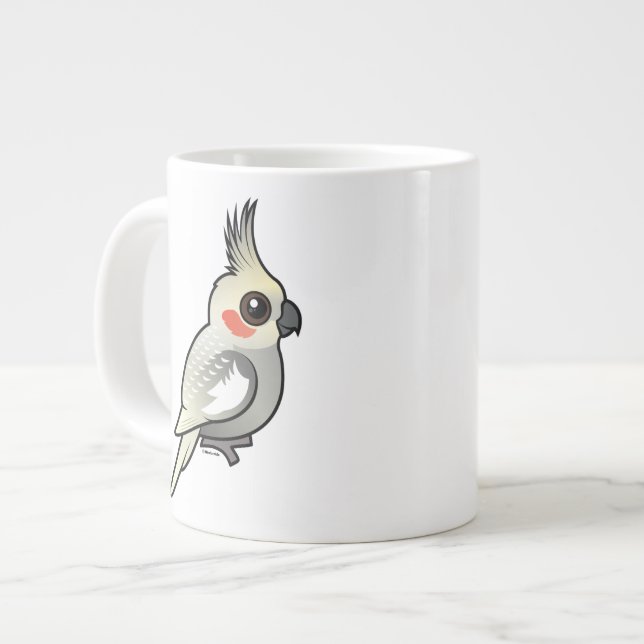 Spangled Cockatiel Large Coffee Mug (Front Left)
