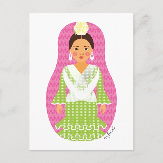 Spaniard Matryoshka Postcard (Front)