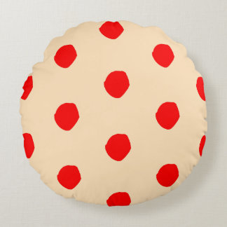 Spaniard polka dots Round Pillow