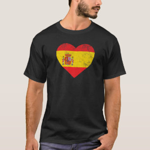 Spaniard Spanish Espana Flag Heart I Love Spain T-Shirt
