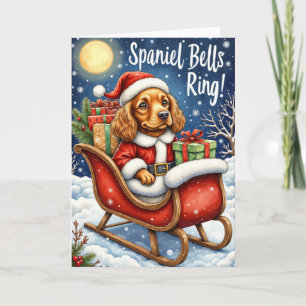 Spaniel Bells Ring – Cocker Spaniel Christmas Card