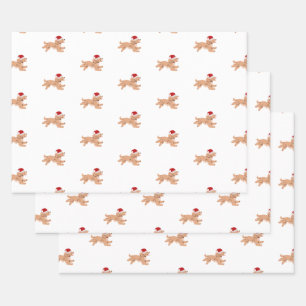 Spaniel Dog Christmas  Wrapping Paper Sheet