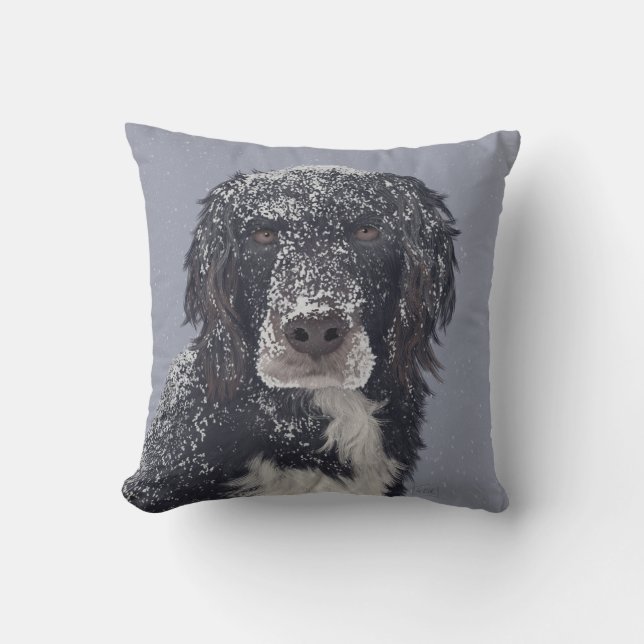 Spaniel dog mix pet portrait  cushion (Front)