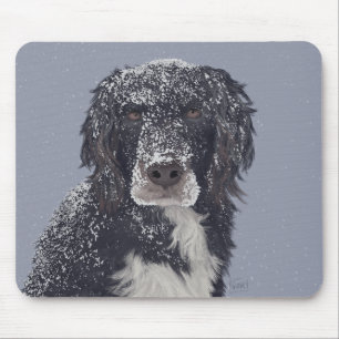 Spaniel dog mix pet portrait mouse pad