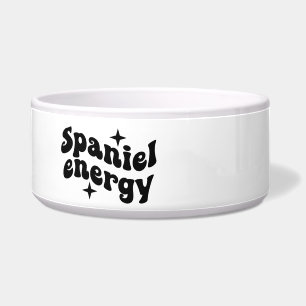 Spaniel Energy Ceramic Dog Bowl