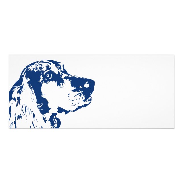 Spaniel face rack card (Front)