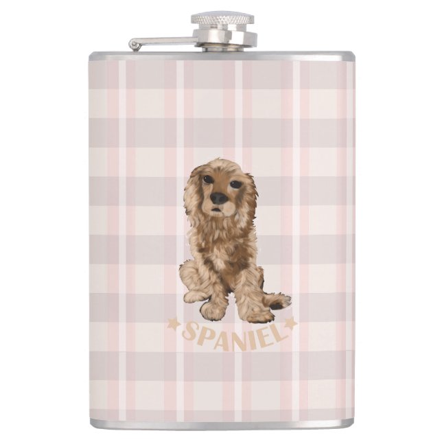 Spaniel Hip Flask (Front)