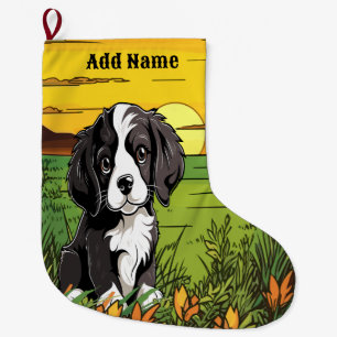 Spaniel Large Christmas Stocking
