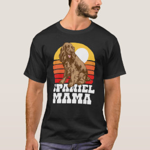 Spaniel Mama Cute Retro Cocker 80s Sunset Vintage  T-Shirt