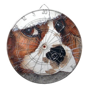 Spaniel puppy dartboard