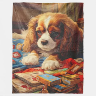 SPANIEL PUPPY FLEECE BLANKET