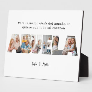 Spanish Abuela Photo Collage for Mother's Day Plaque