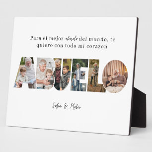 Spanish Abuelo Photo Collage for Father's Day Plaque