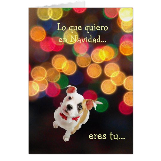 Spanish: All I want for Christmas...is you Card