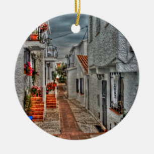 Spanish Alleyway Ceramic Ornament