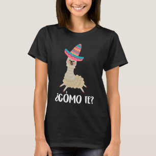 Spanish Alpaca Cinco De Mayo Kids Como Te Llamas T-Shirt
