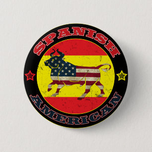 Spanish American Bull 6 Cm Round Badge