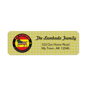 Spanish American Bull Address Labels