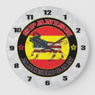 Spanish American Bull Large Clock